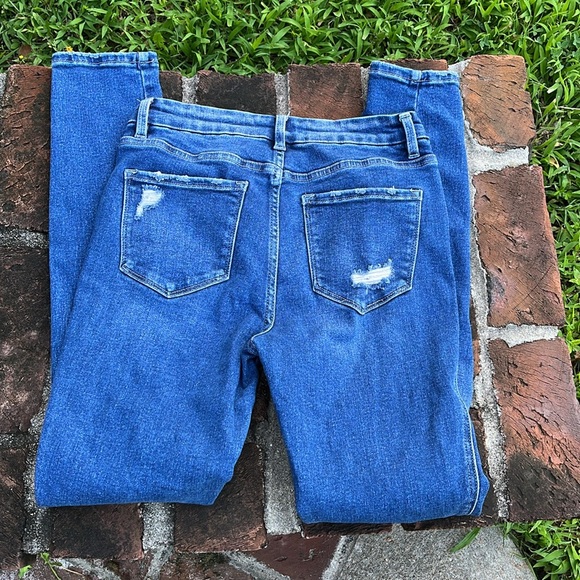 Flying monkey distressed mid-rise skinny blue jeans size 29 - Picture 3 of 6